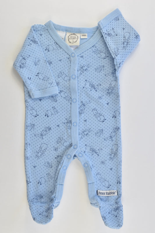Peter Rabbit Size 000 Footed Romper