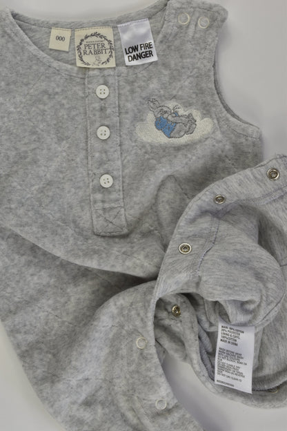 Peter Rabbit Size 000 Lined Velour Overalls