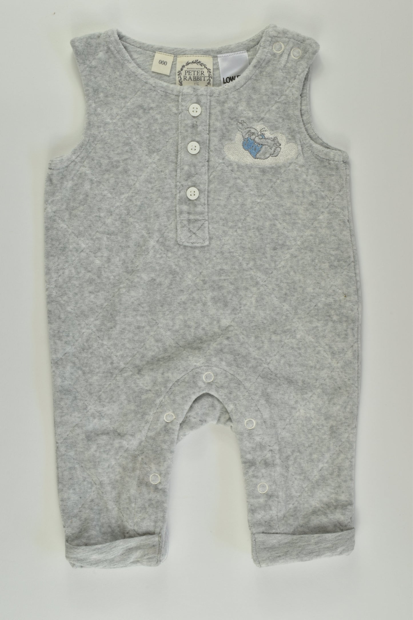 Peter Rabbit Size 000 Lined Velour Overalls