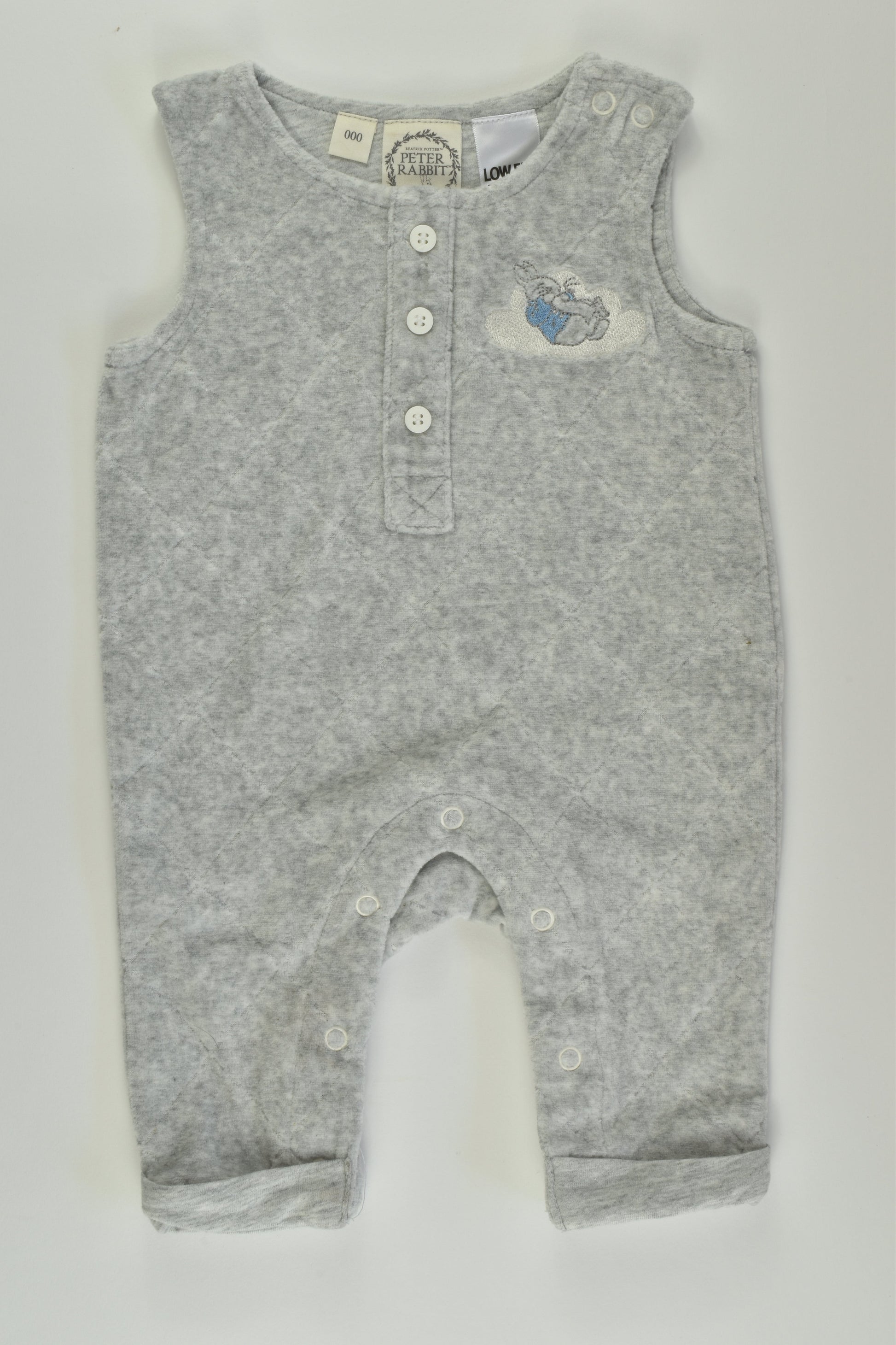 Peter Rabbit Size 000 Lined Velour Overalls