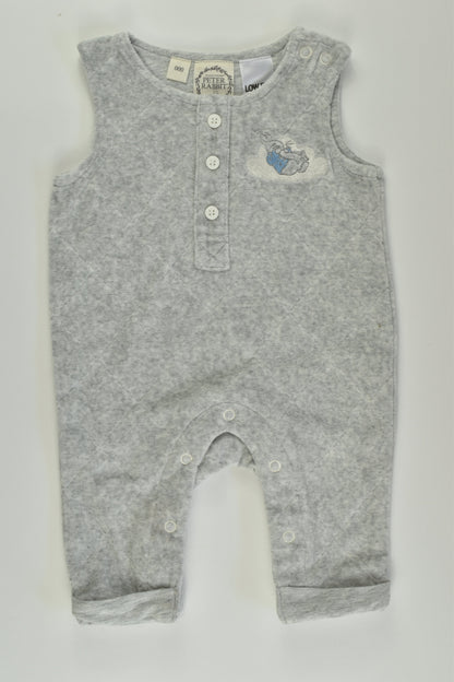 Peter Rabbit Size 000 Lined Velour Overalls