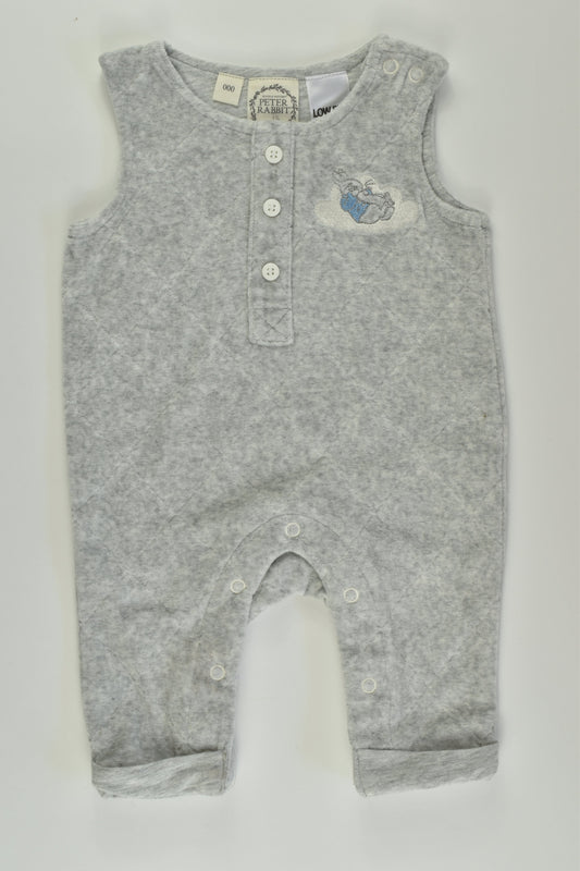 Peter Rabbit Size 000 Lined Velour Overalls
