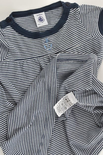 Petit Bateau (France) Size 000-00 (3 months, 60 cm) Nautical Dress