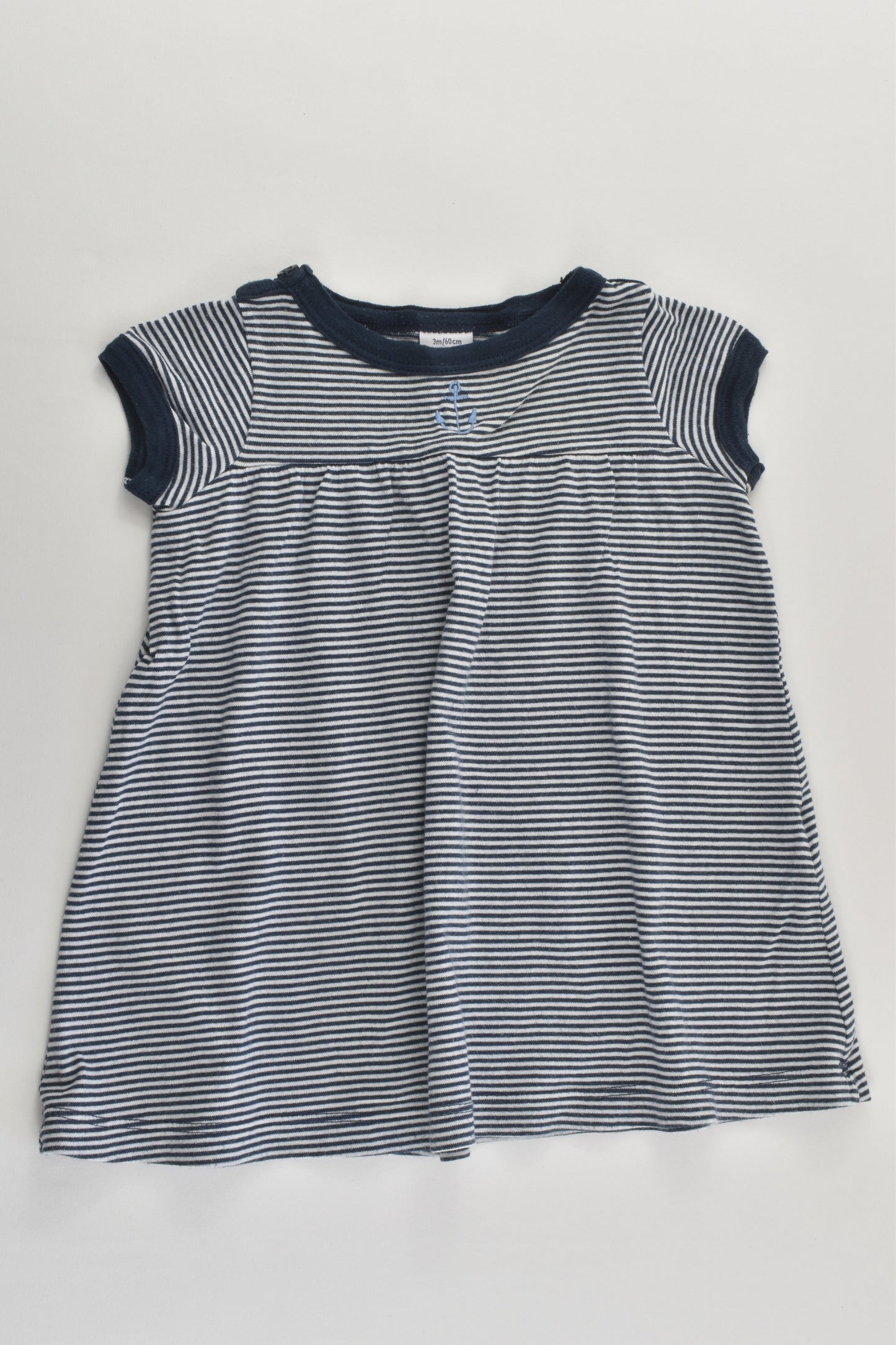Petit Bateau (France) Size 000-00 (3 months, 60 cm) Nautical Dress