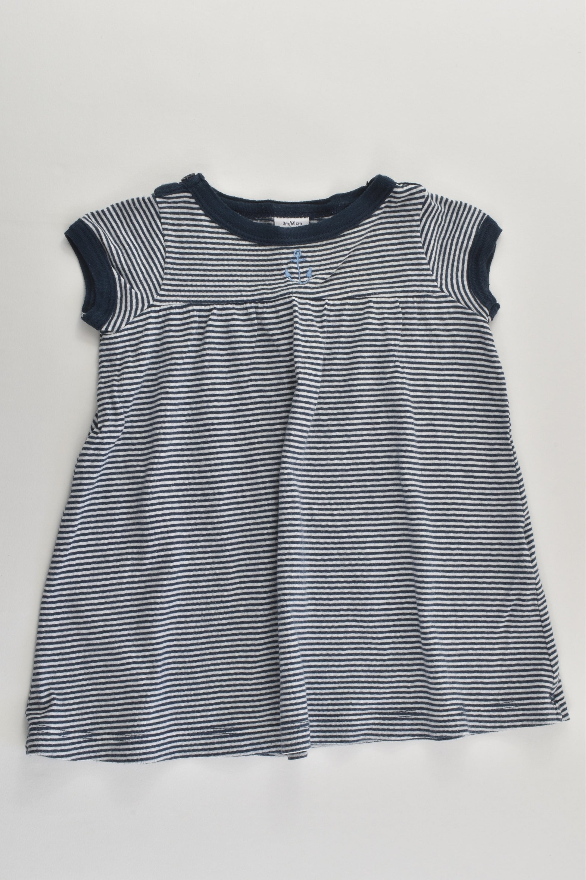 Petit Bateau (France) Size 000-00 (3 months, 60 cm) Nautical Dress