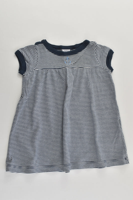 Petit Bateau (France) Size 000-00 (3 months, 60 cm) Nautical Dress