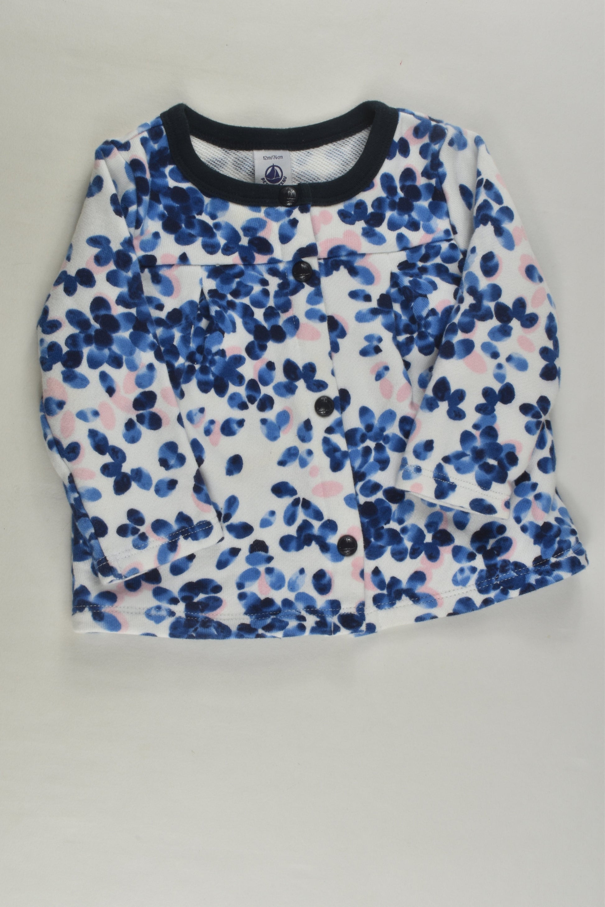 Petit Bateau Size 0 (12 months, 74 cm) Cardigan