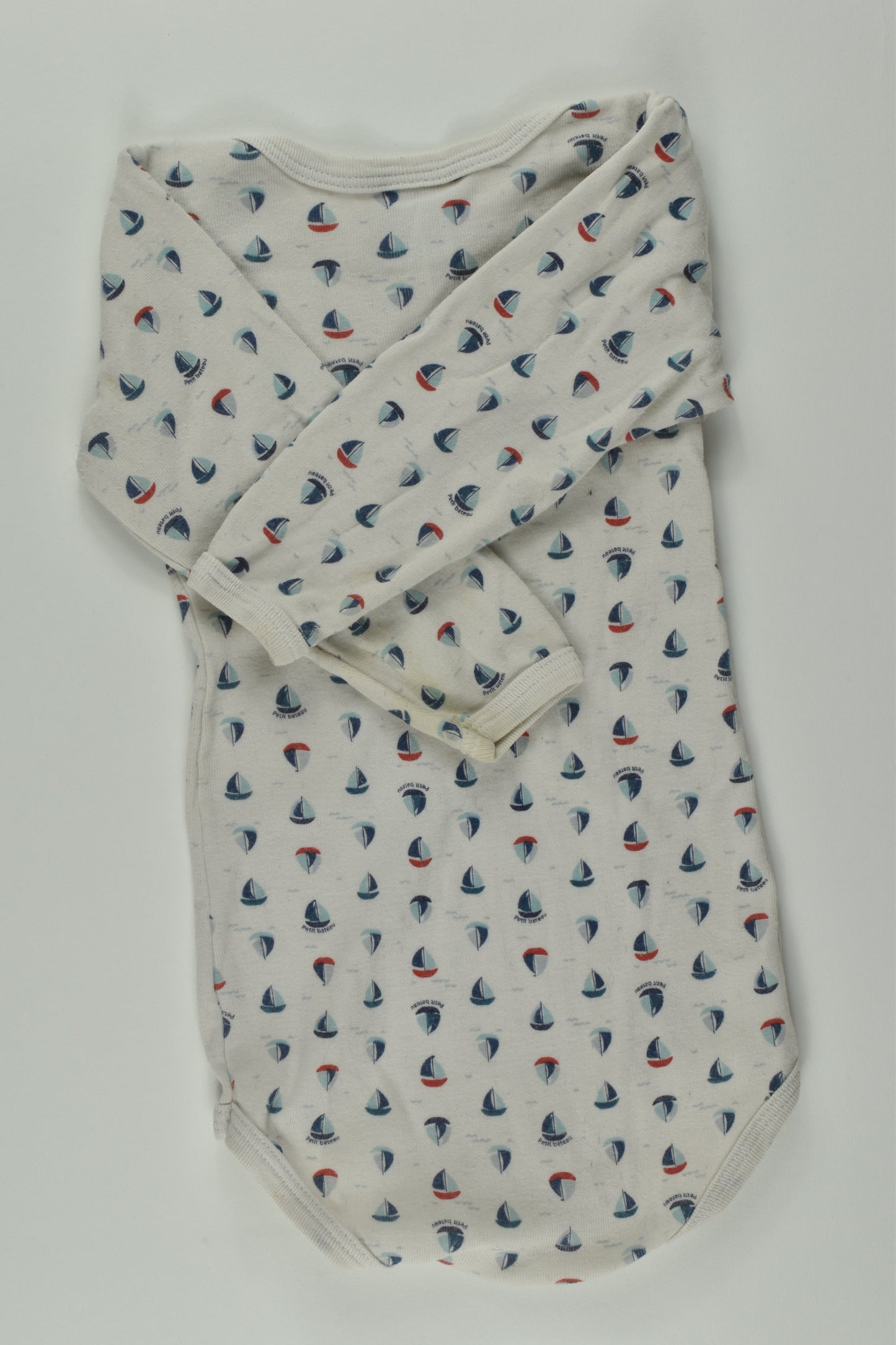 Petit Bateau Size 0 Nautical Bodysuit