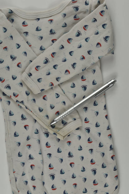 Petit Bateau Size 0 Nautical Bodysuit