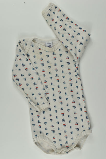 Petit Bateau Size 0 Nautical Bodysuit