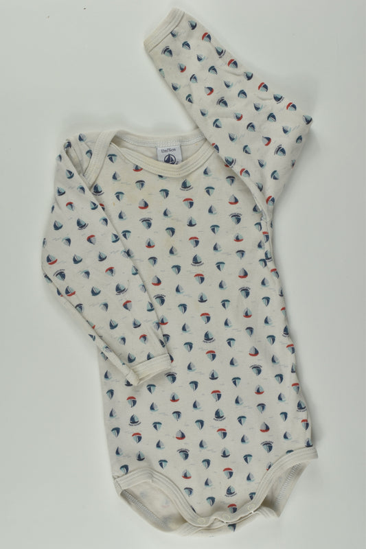 Petit Bateau Size 0 Nautical Bodysuit