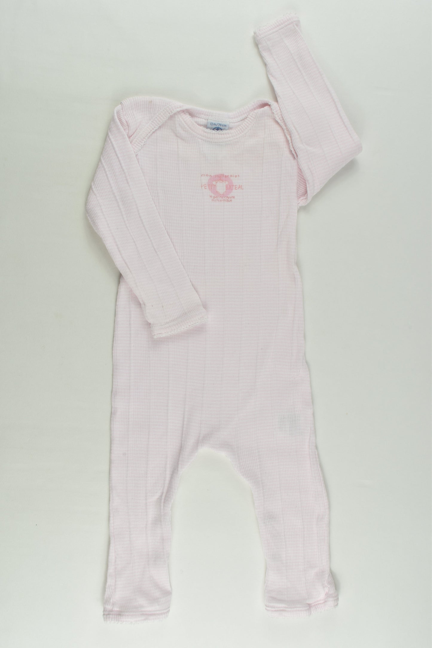 Petit Bateau Size 00 Ribbed Romper