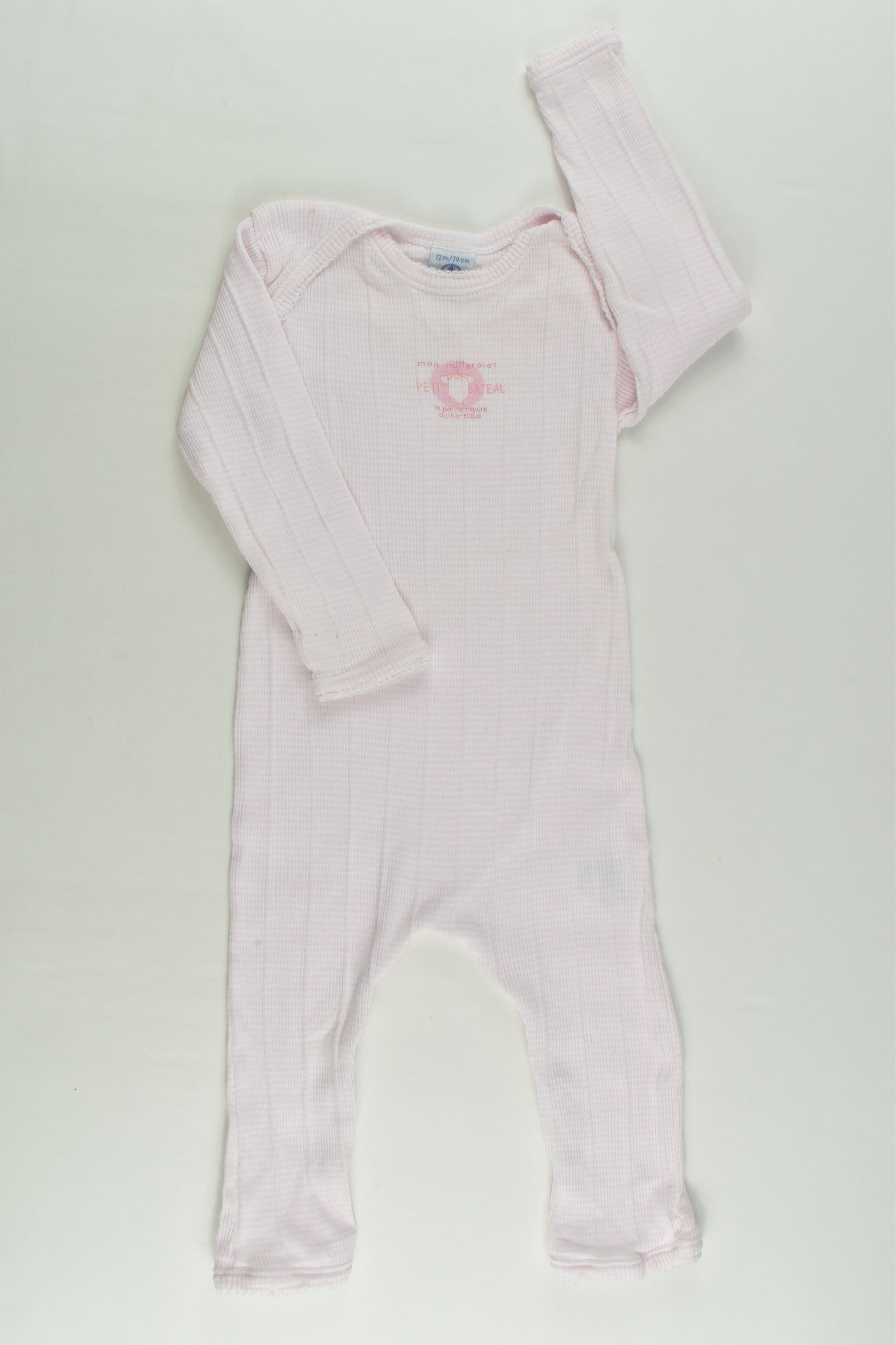 Petit Bateau Size 00 Ribbed Romper