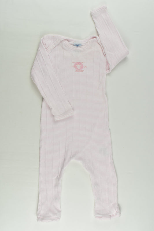Petit Bateau Size 00 Ribbed Romper