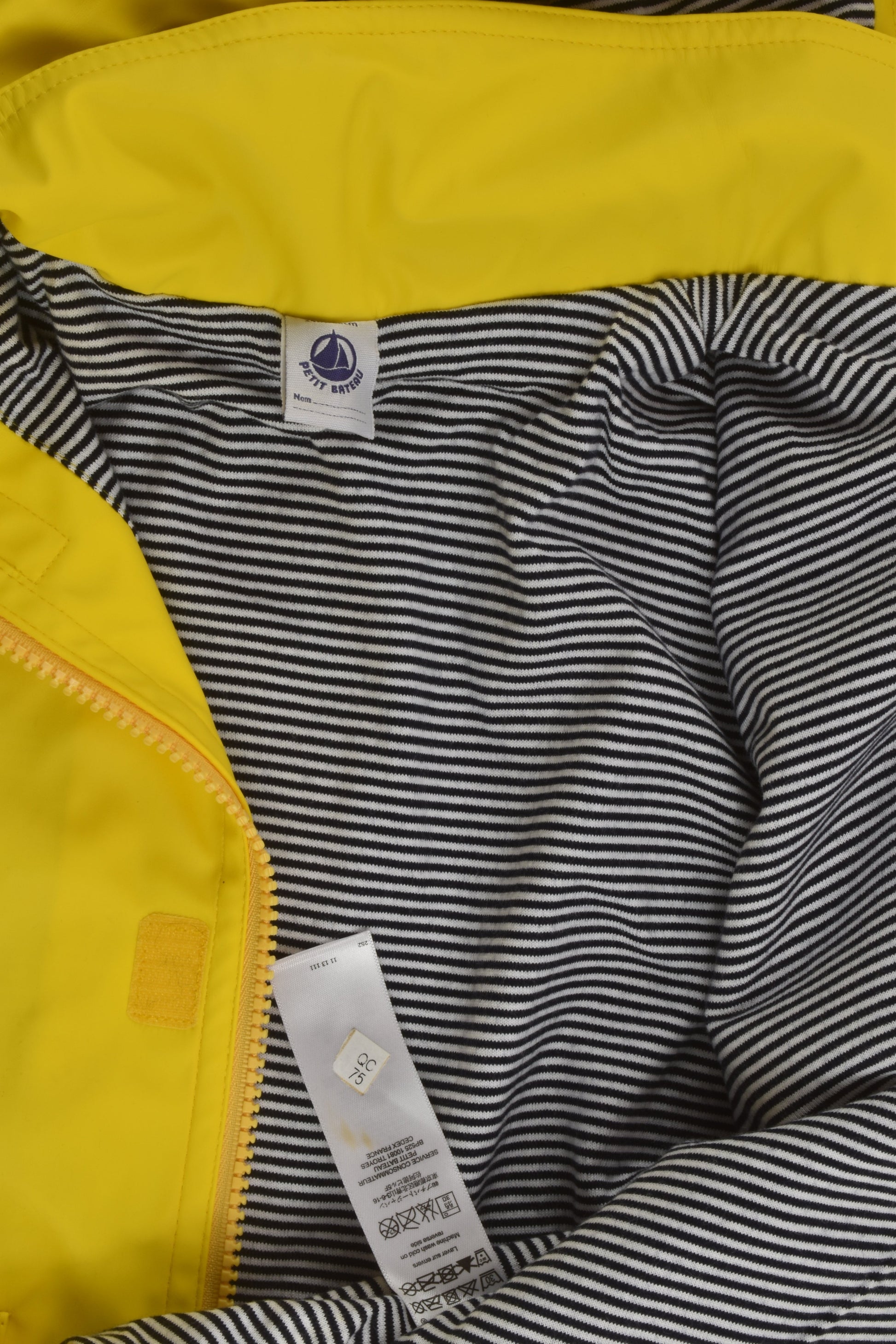 Petit Bateau Size 1-2 (24 months, 86 cm) Lined Rain Jacket