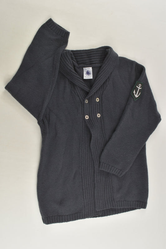 Petit Bateau Size 2-3 (36 months, 94 cm) Wool Cardigan