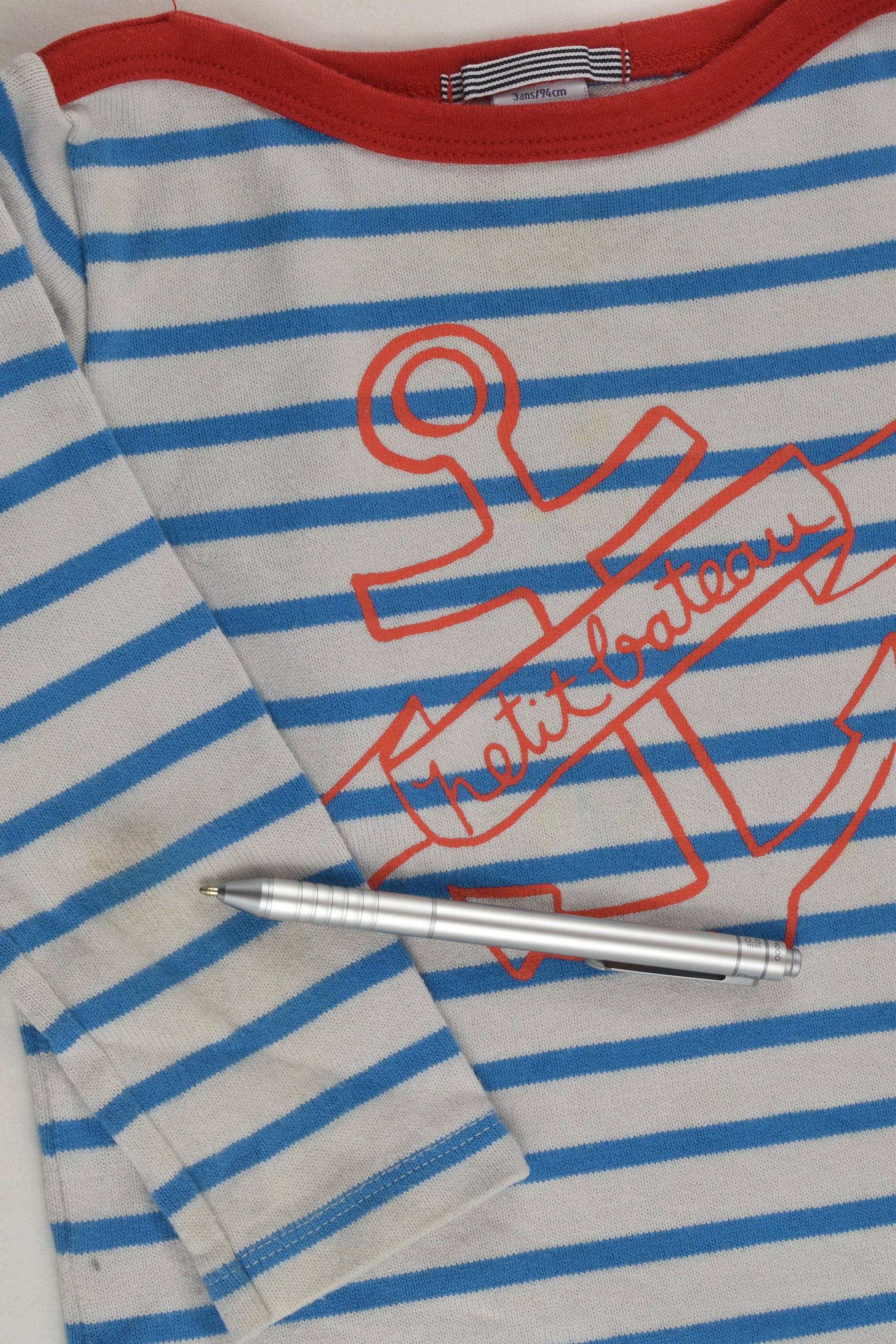 Petit Bateau Size 2-3 (92 cm) Nautical Top