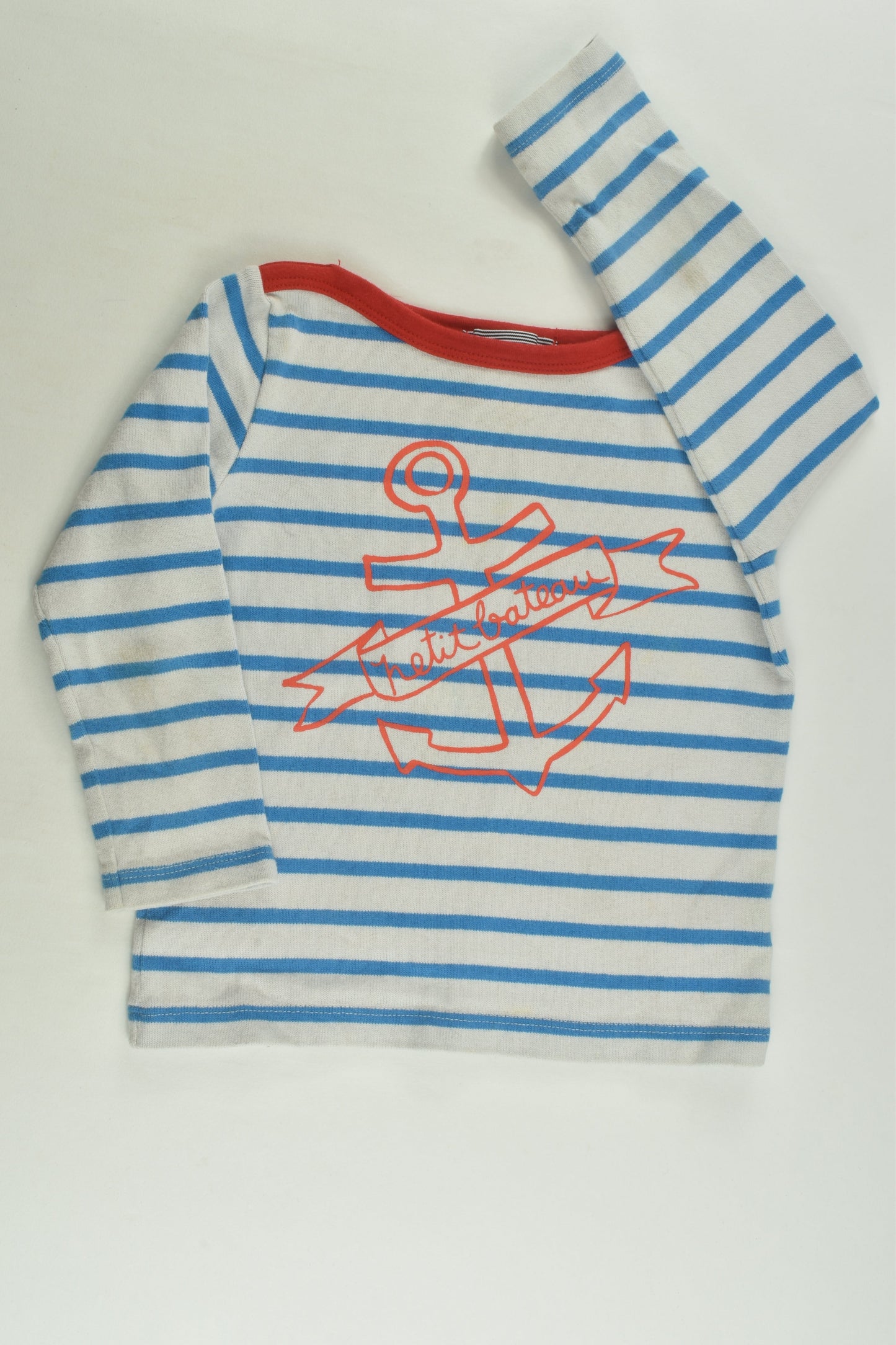 Petit Bateau Size 2-3 (92 cm) Nautical Top