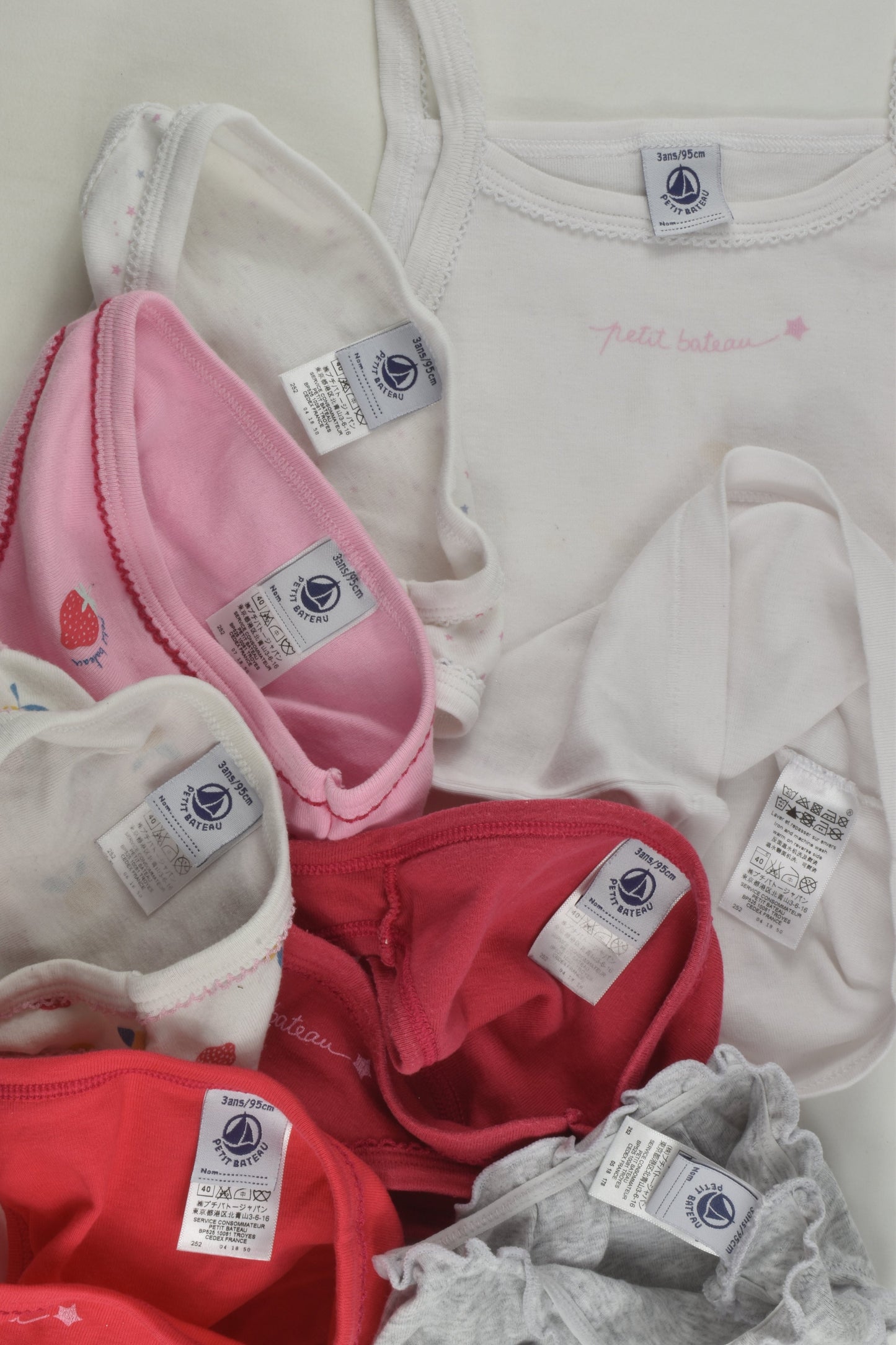 Petit Bateau Size 2 (3 years, 95 cm) Singlet and 6x Underwear