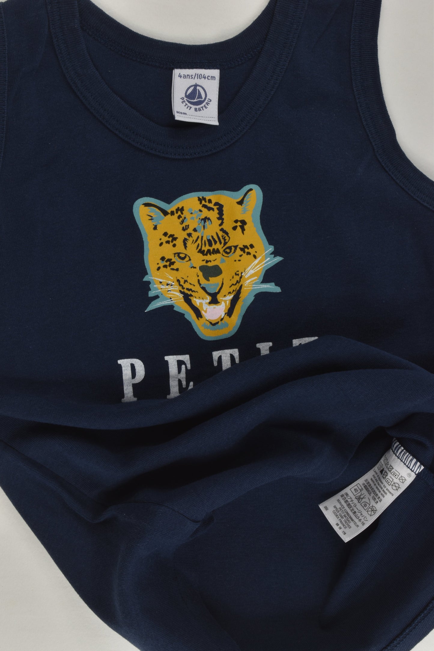 Petit Bateau Size 4 (104 cm) Lepard Tank Top