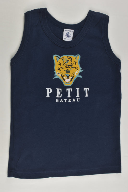 Petit Bateau Size 4 (104 cm) Lepard Tank Top