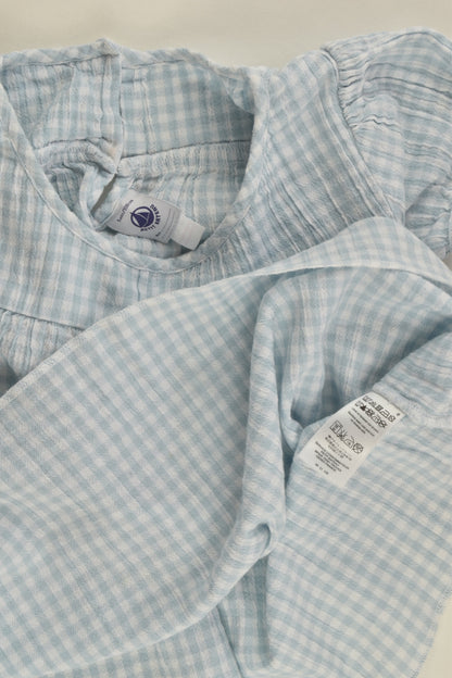 Petit Bateau Size 4-5 (108 cm, 5 years) Checked Blouse