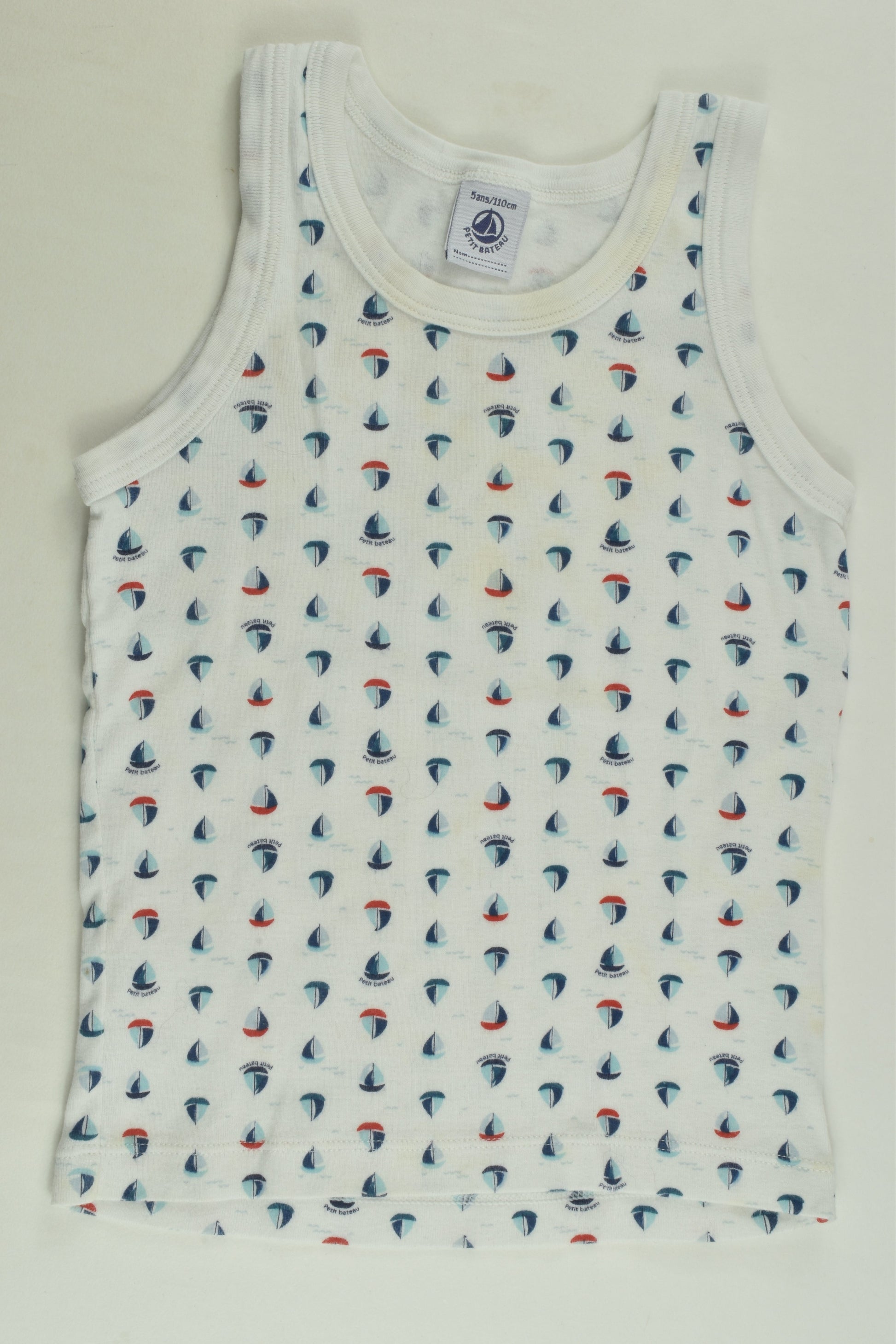 Petit Bateau Size 5 (110 cm) Nautical Tank Top