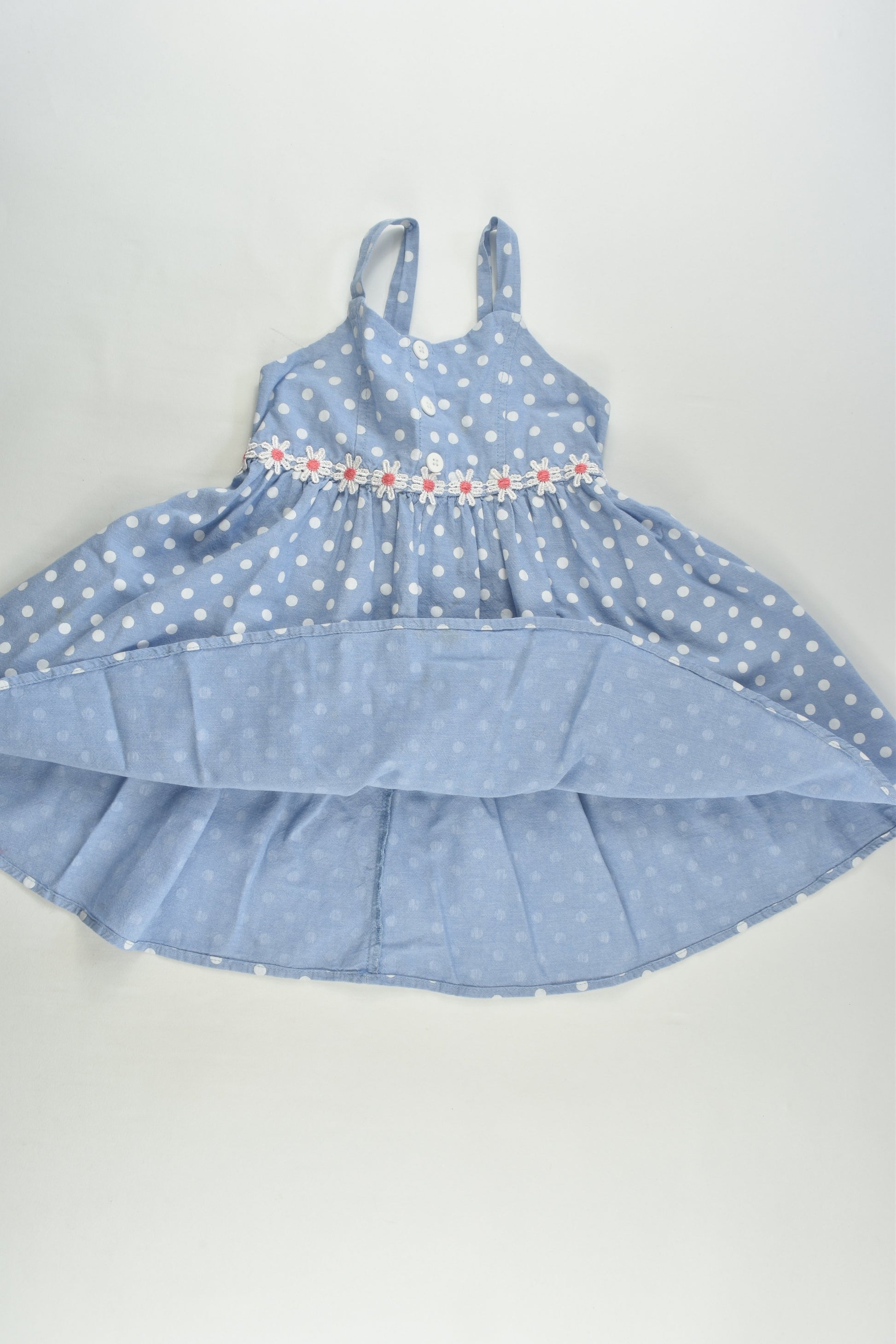 Pinky Size 5 Polka Dots and Flowers Dress