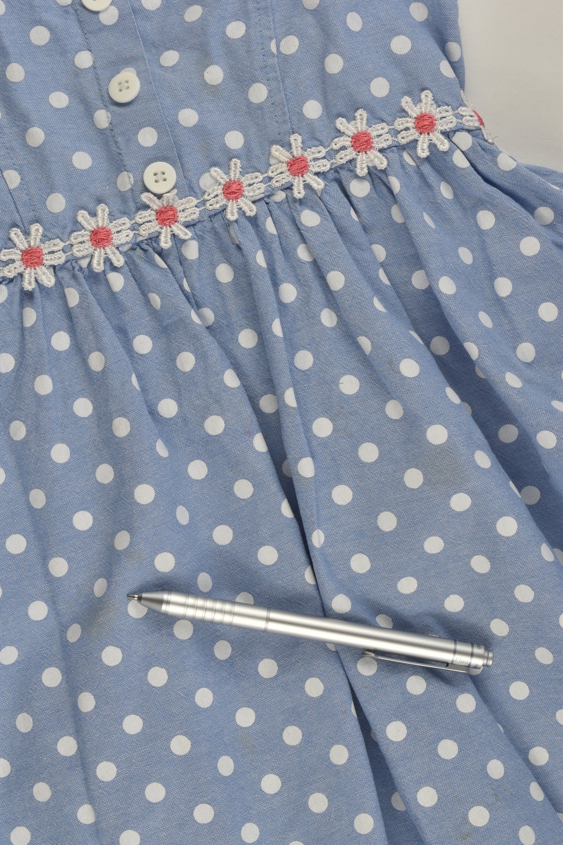 Pinky Size 5 Polka Dots and Flowers Dress
