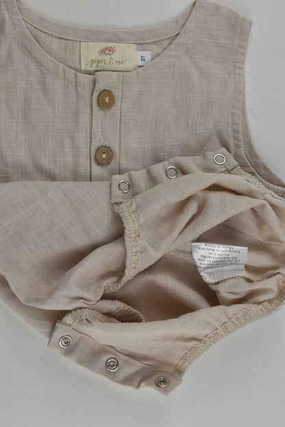 Piper and Me Size 2 Linen-feel Romper