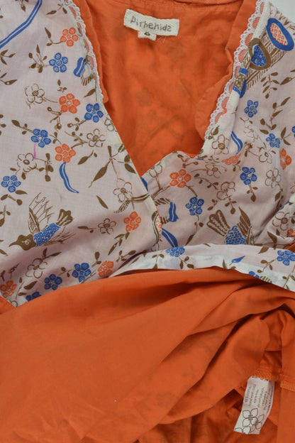 Pithekids Size 6 Lined Wrap Floral Dress