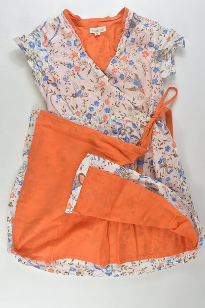 Pithekids Size 6 Lined Wrap Floral Dress