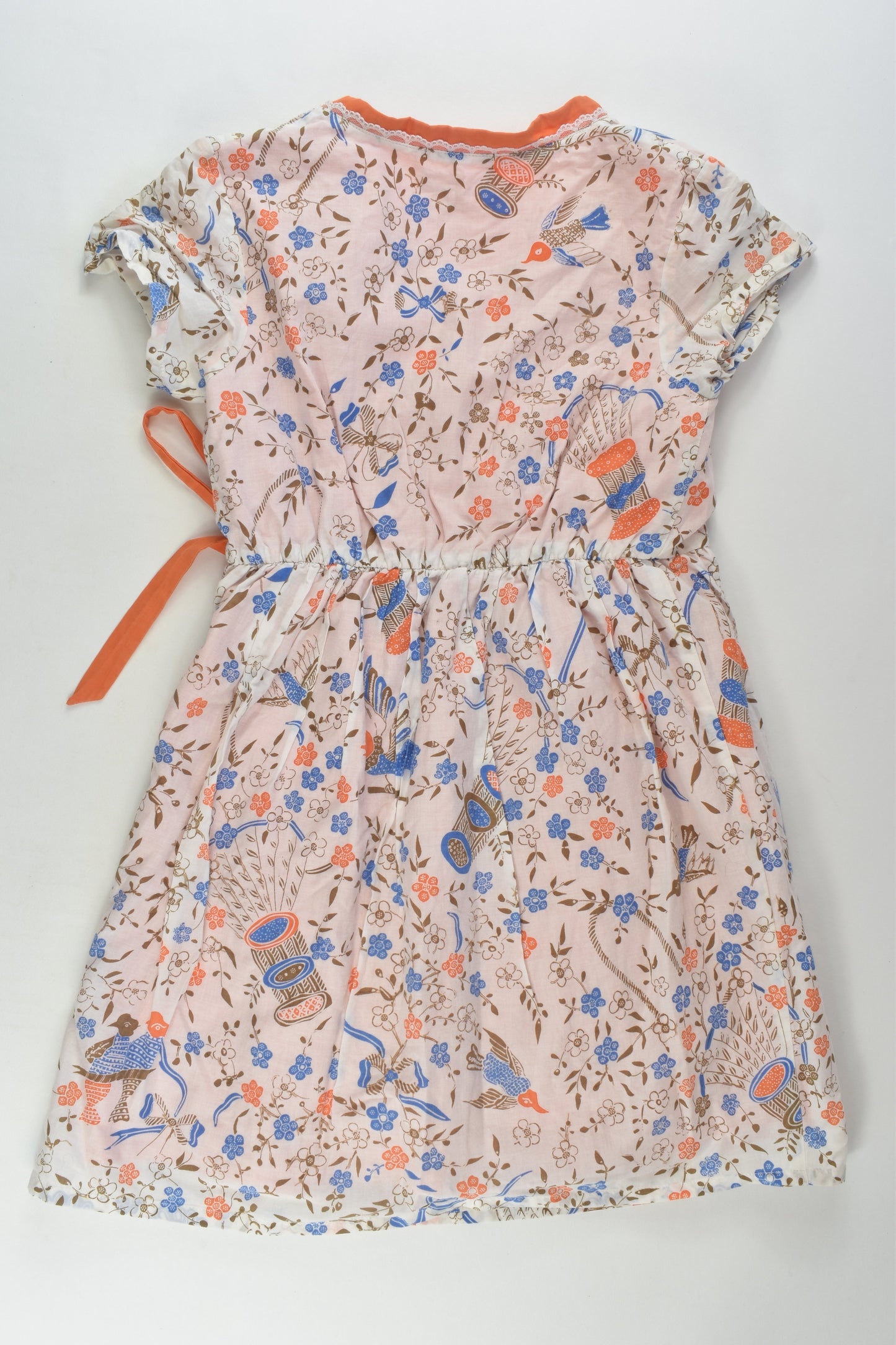 Pithekids Size 6 Lined Wrap Floral Dress