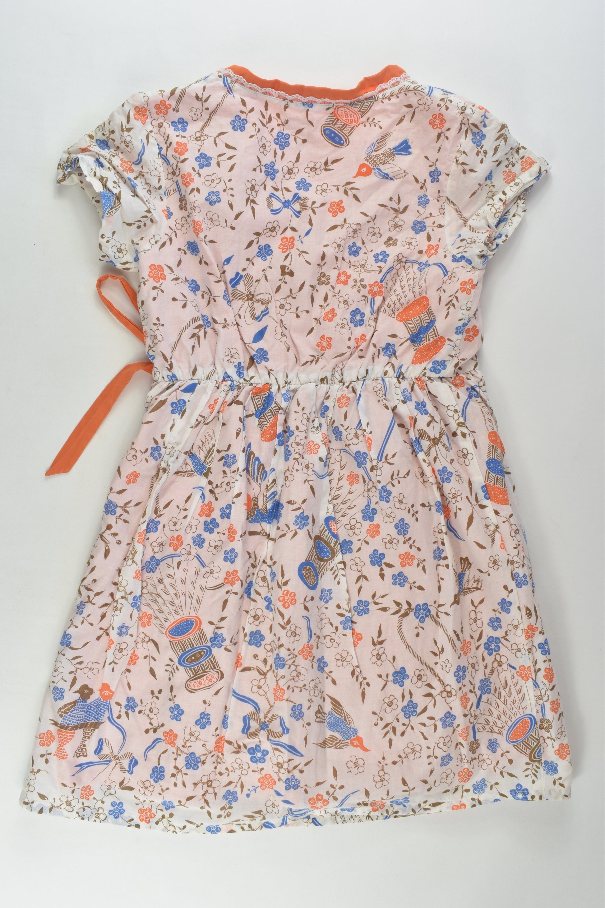Pithekids Size 6 Lined Wrap Floral Dress