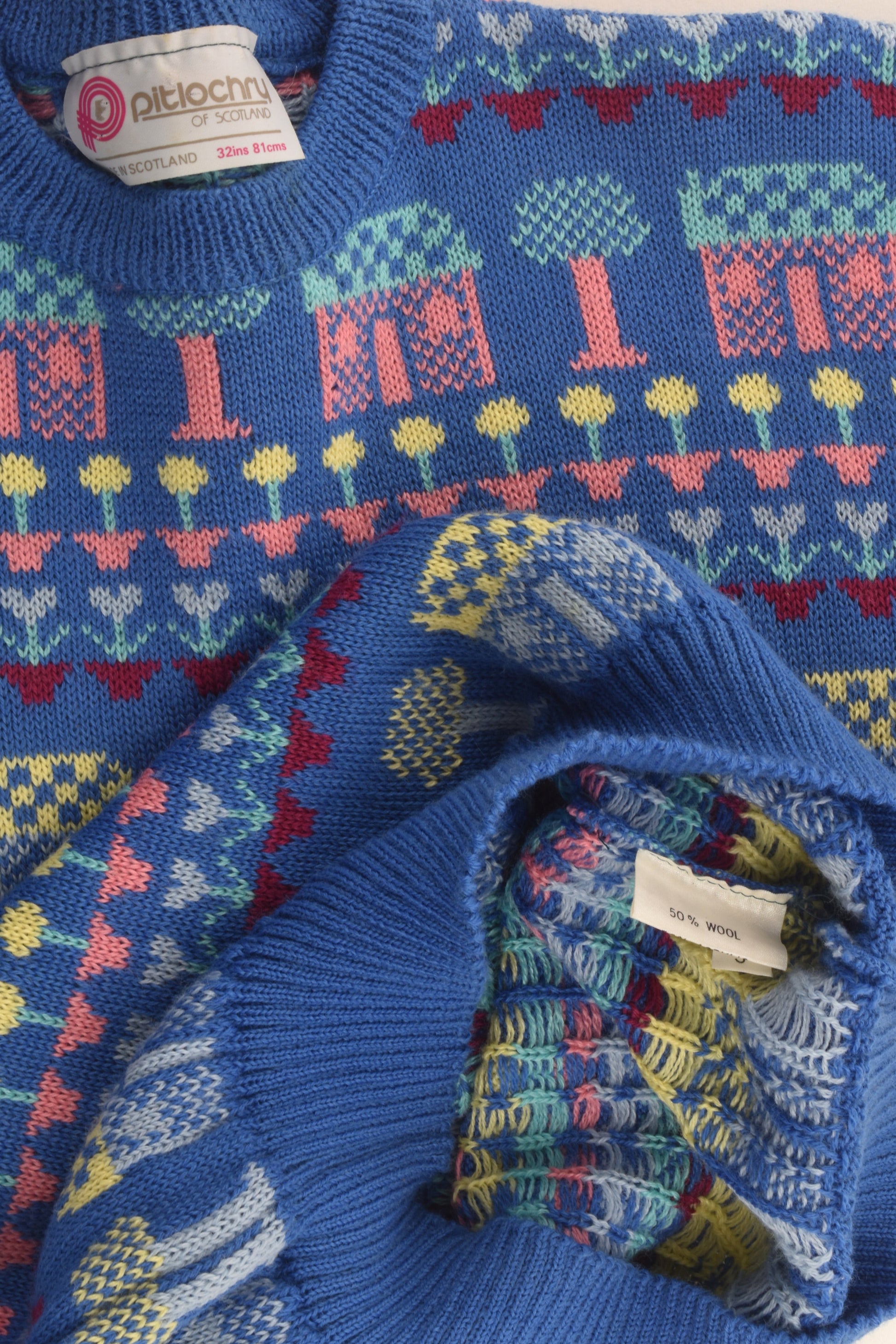 Pitlochry of Scotland Size approx 8 Knit Jumper