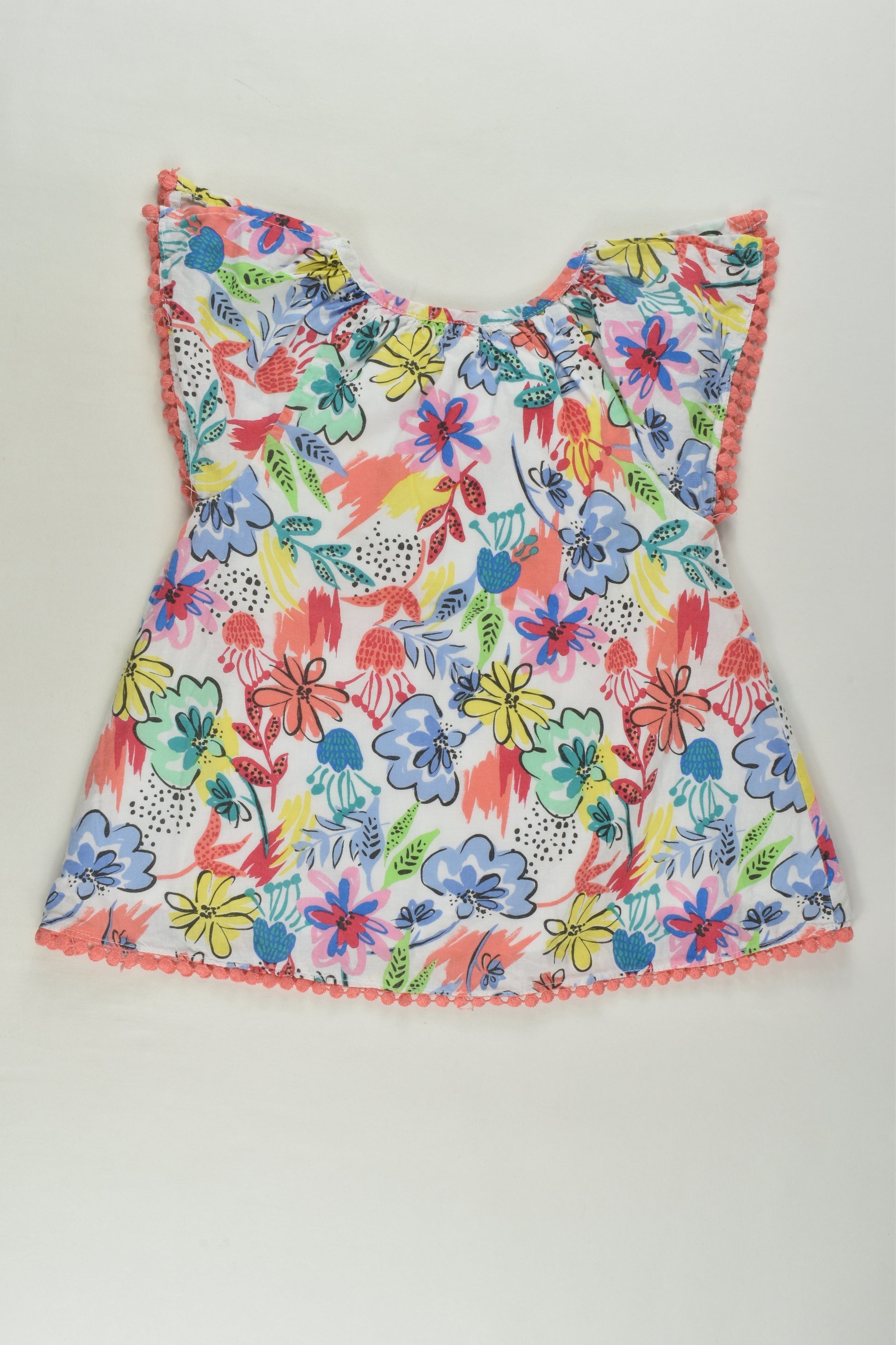 Plum Size 0 Lined Floral Blouse