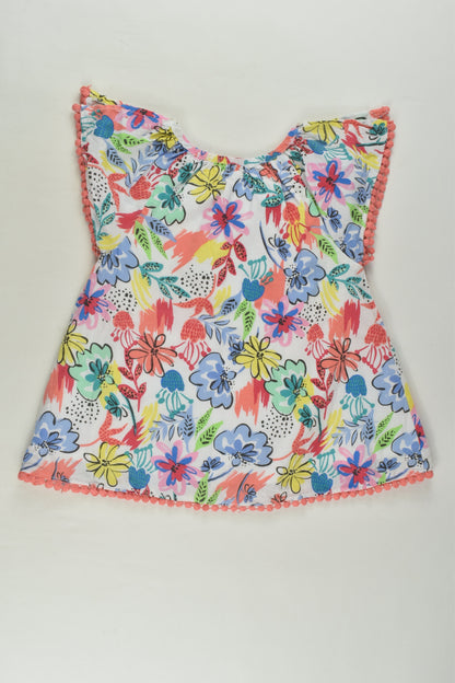Plum Size 0 Lined Floral Blouse