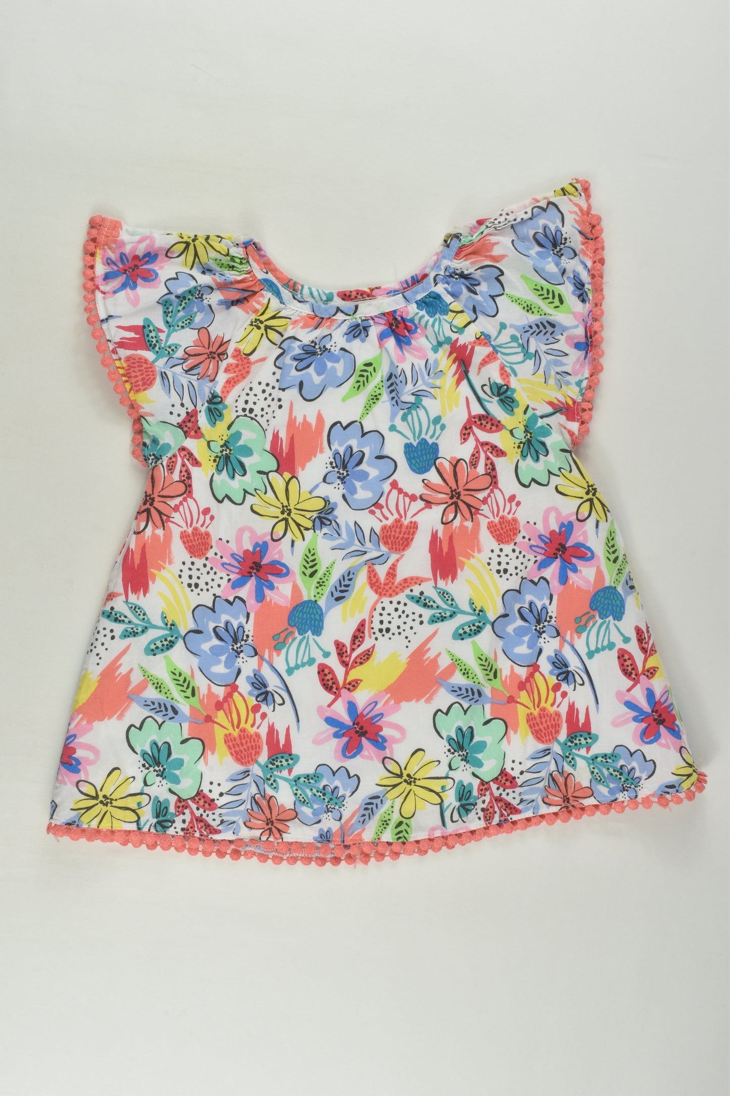 Plum Size 0 Lined Floral Blouse