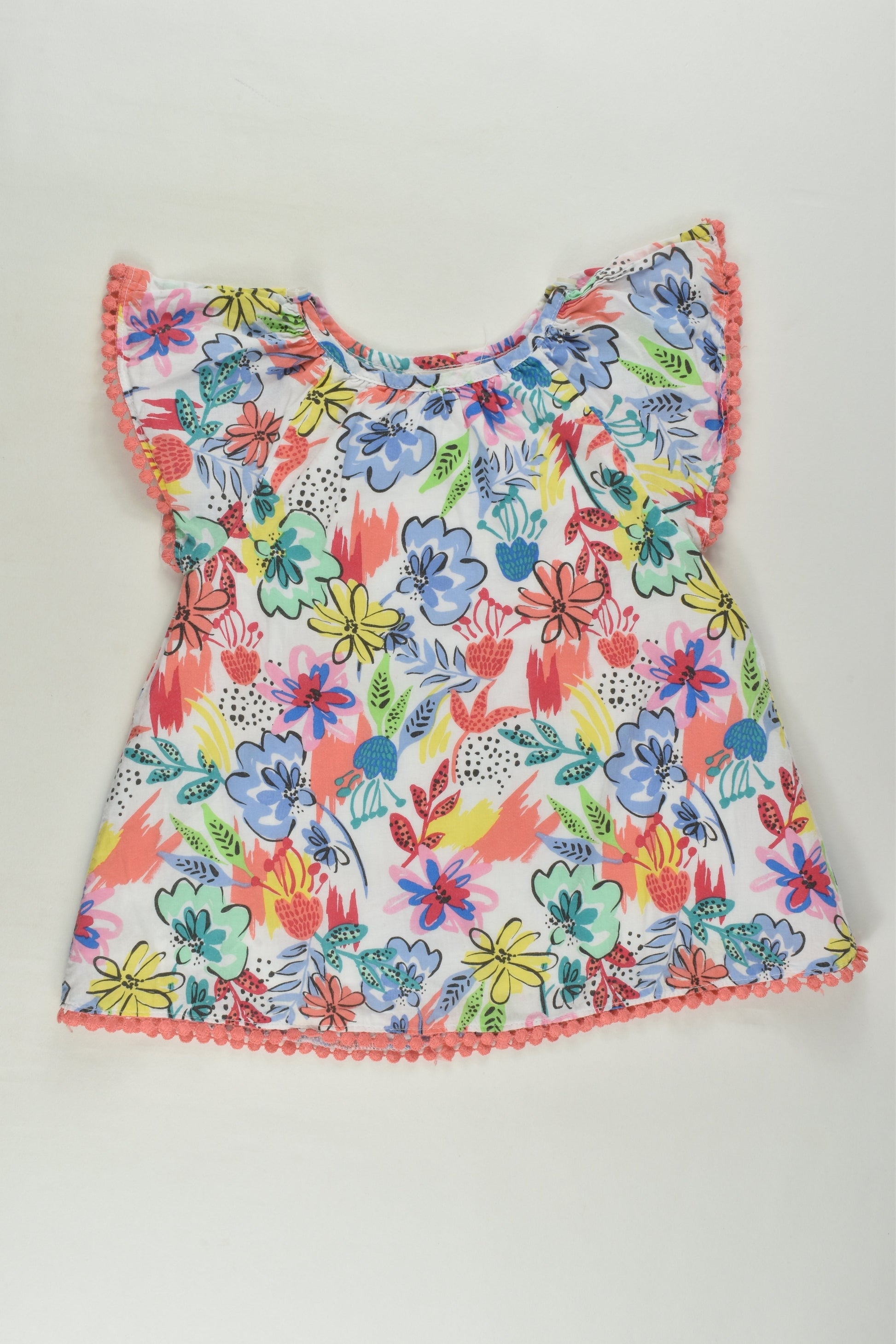 Plum Size 0 Lined Floral Blouse
