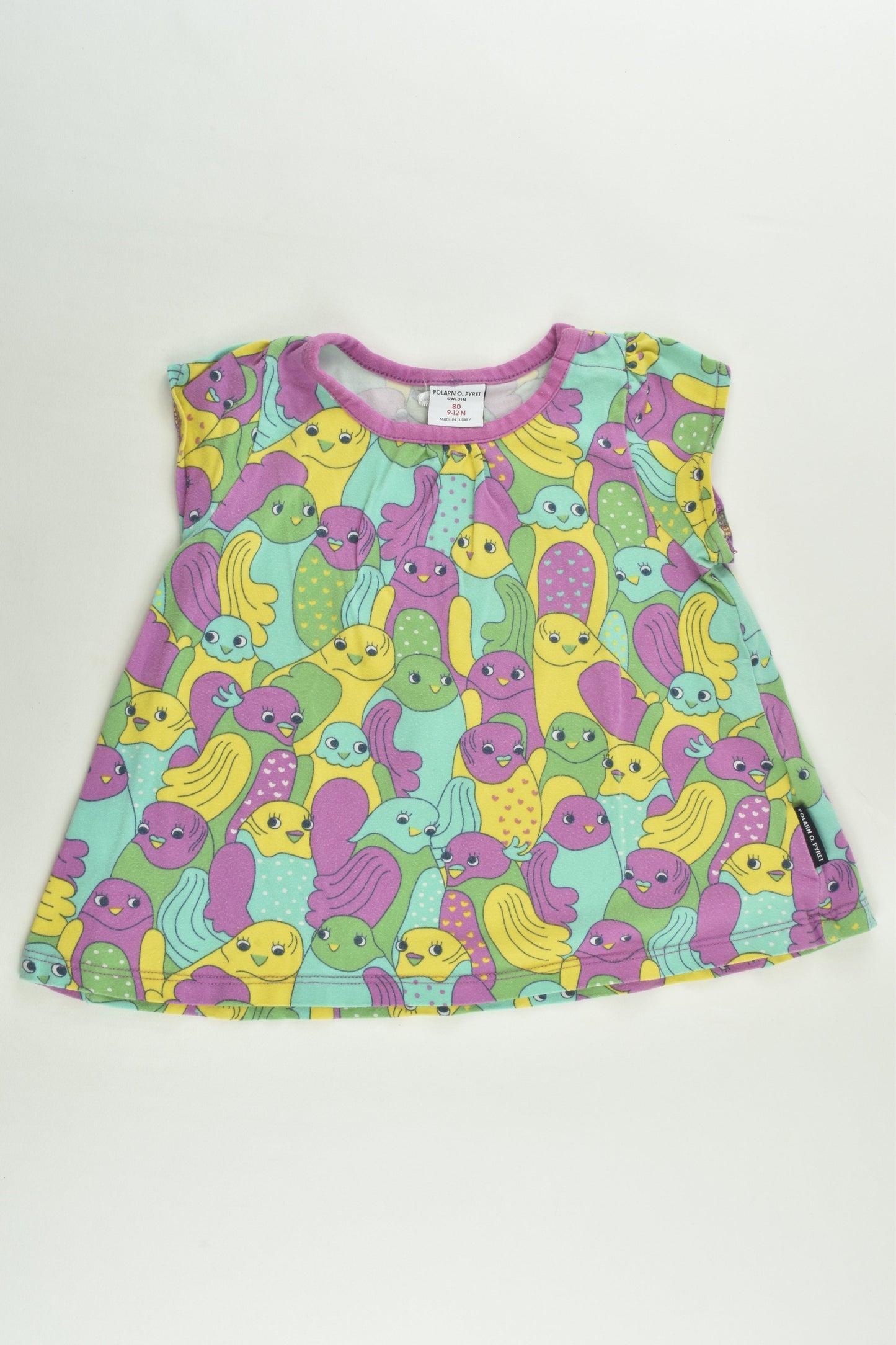 Polarn O. Pyret Size 0-1 (80 cm) Birds Tunic/Dress