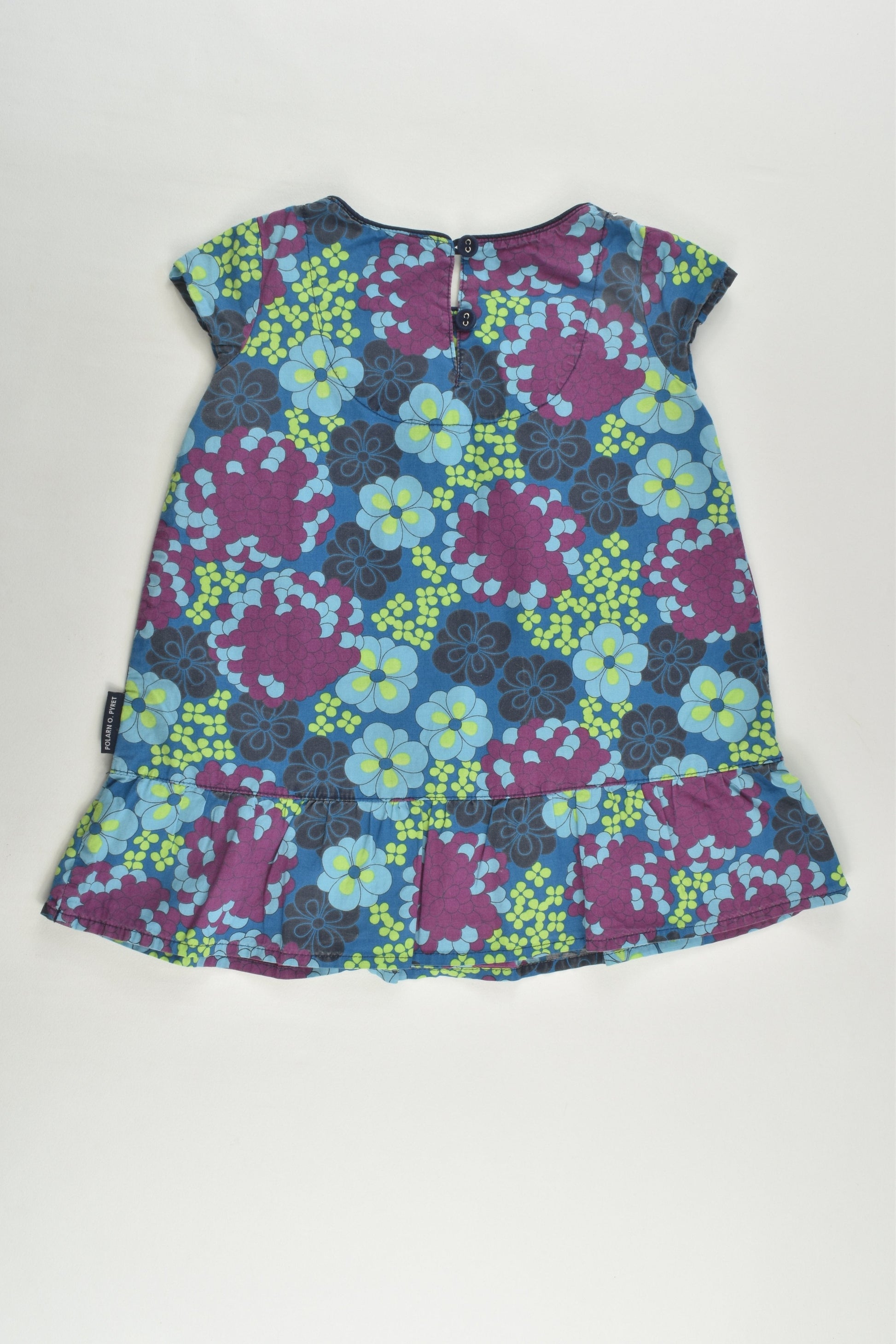 Polarn O. Pyret Size 0 (74 cm) Floral Lightweight Dress