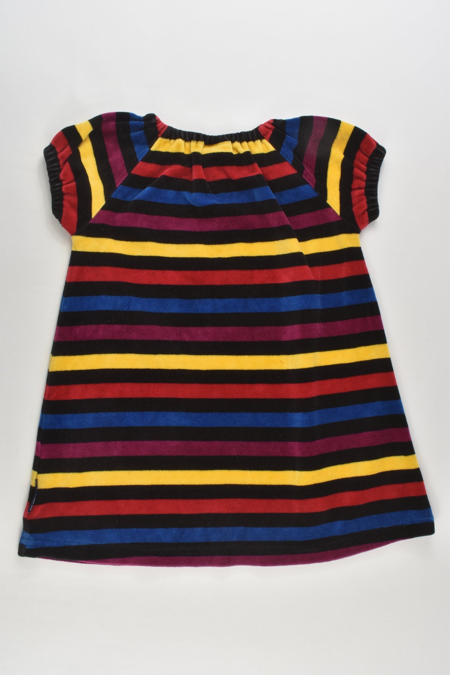 Polarn O. Pyret Size 0 (80 cm) Striped Velour Dress