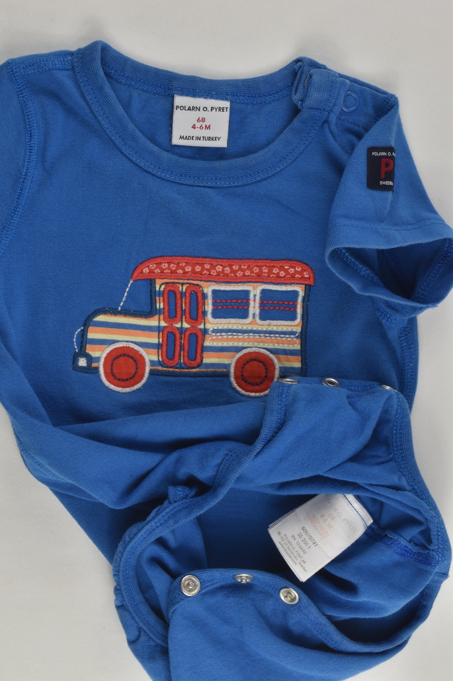 Polarn O. Pyret Size 00 (68 cm) Car Bodysuit