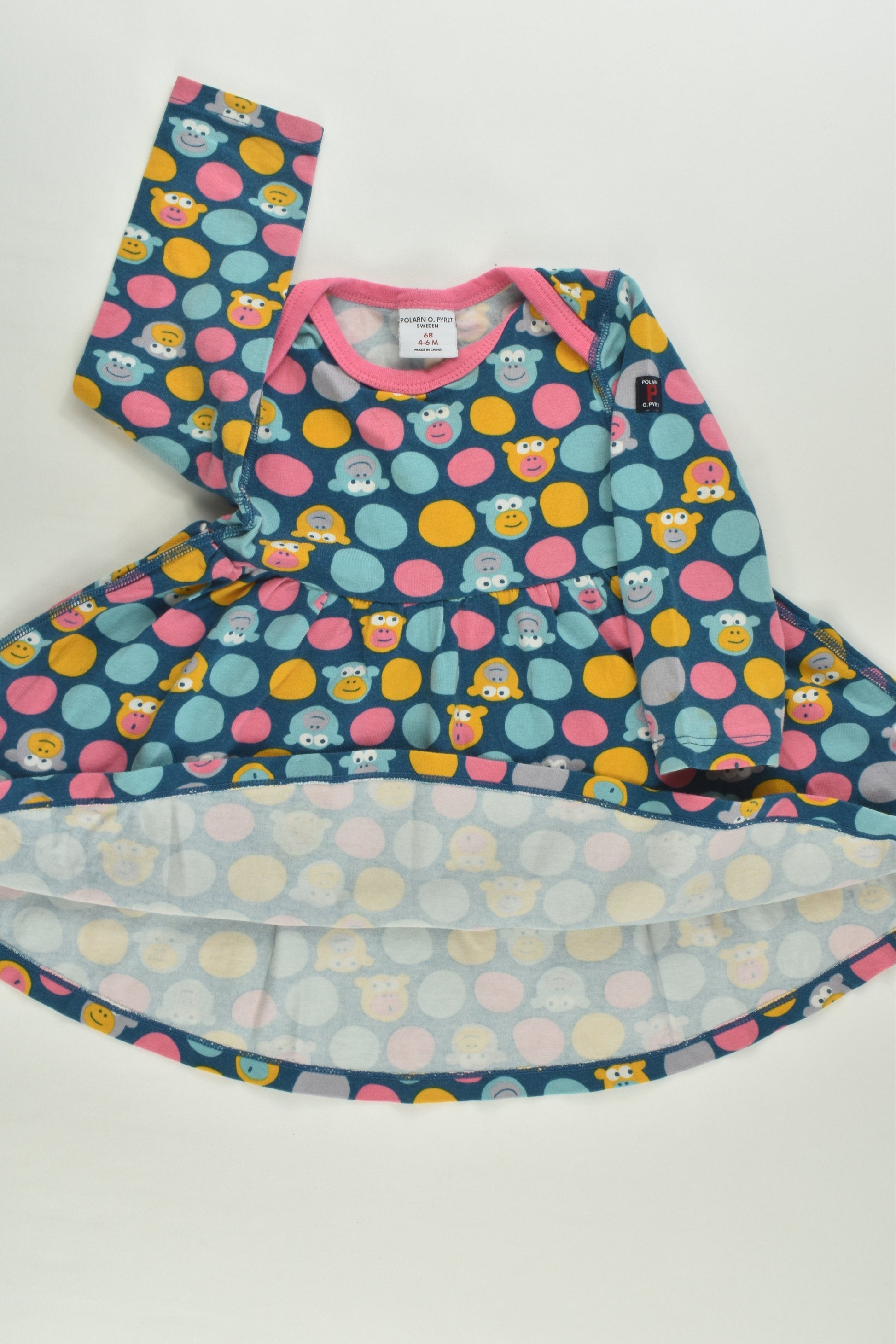 Polarn O. Pyret Size 00 (68 cm) Monkey Dress