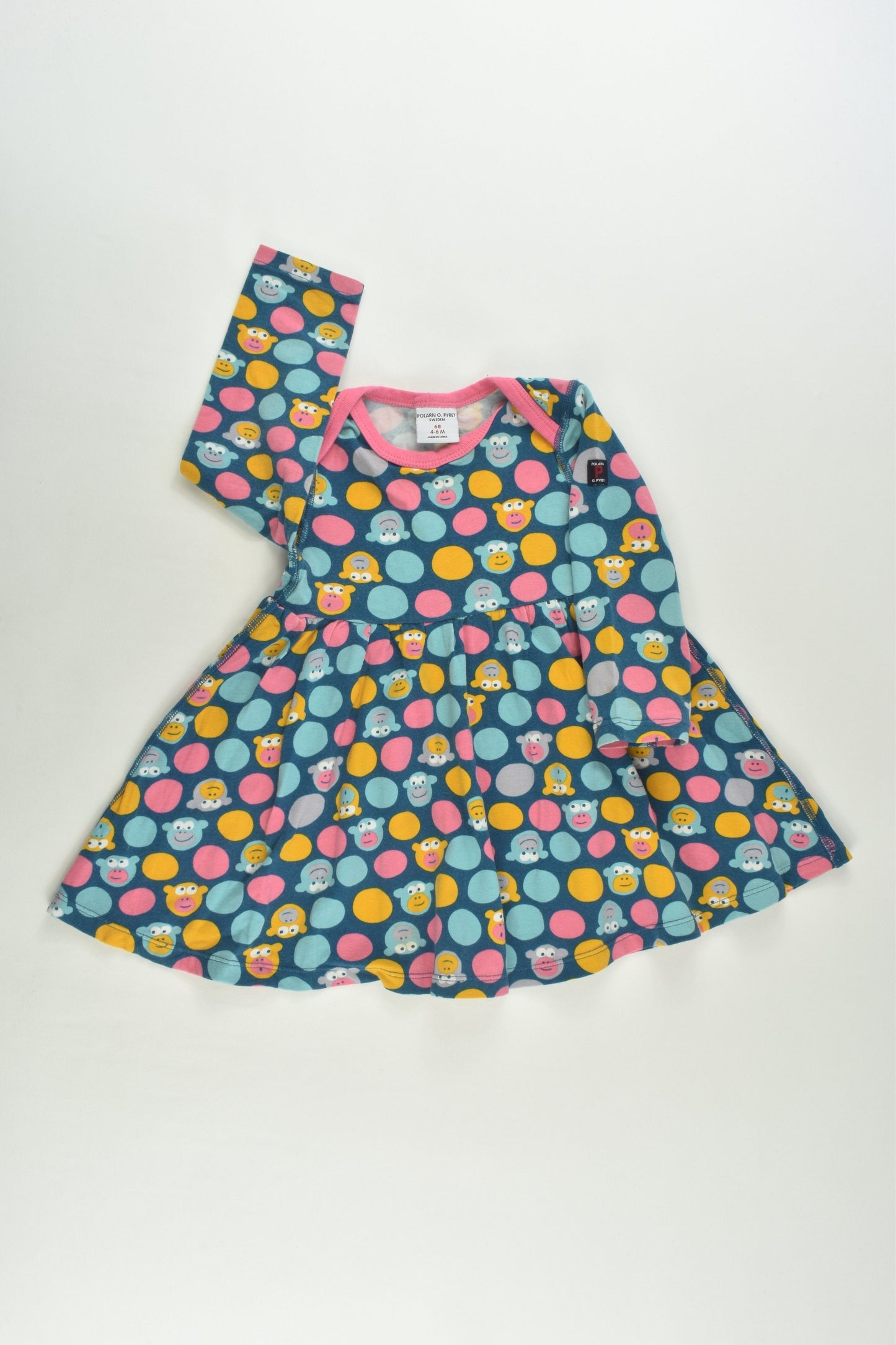 Polarn O. Pyret Size 00 (68 cm) Monkey Dress