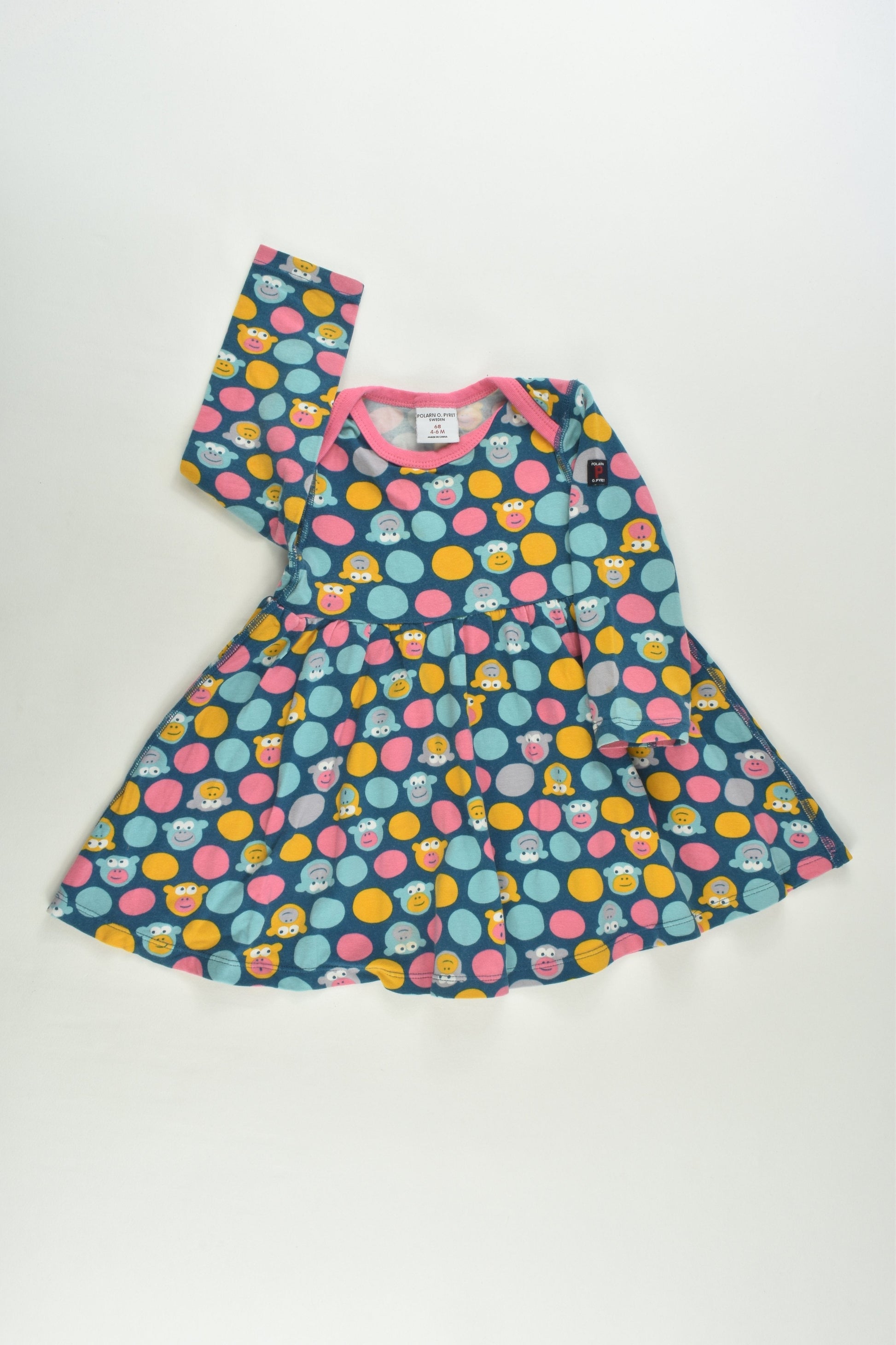Polarn O. Pyret Size 00 (68 cm) Monkey Dress