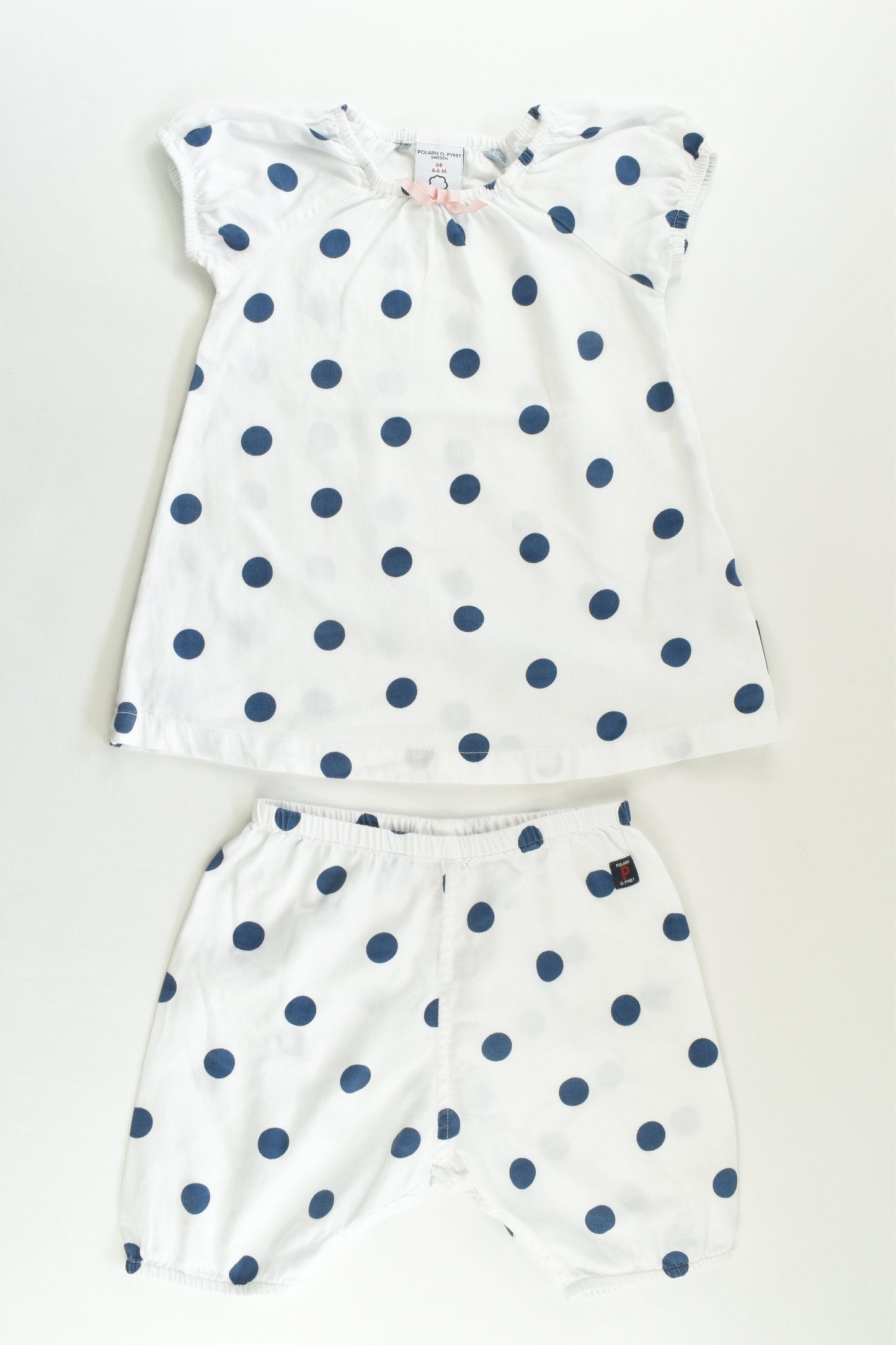 Polarn O. Pyret Size 00 (68 cm) Polka Dots Outfit