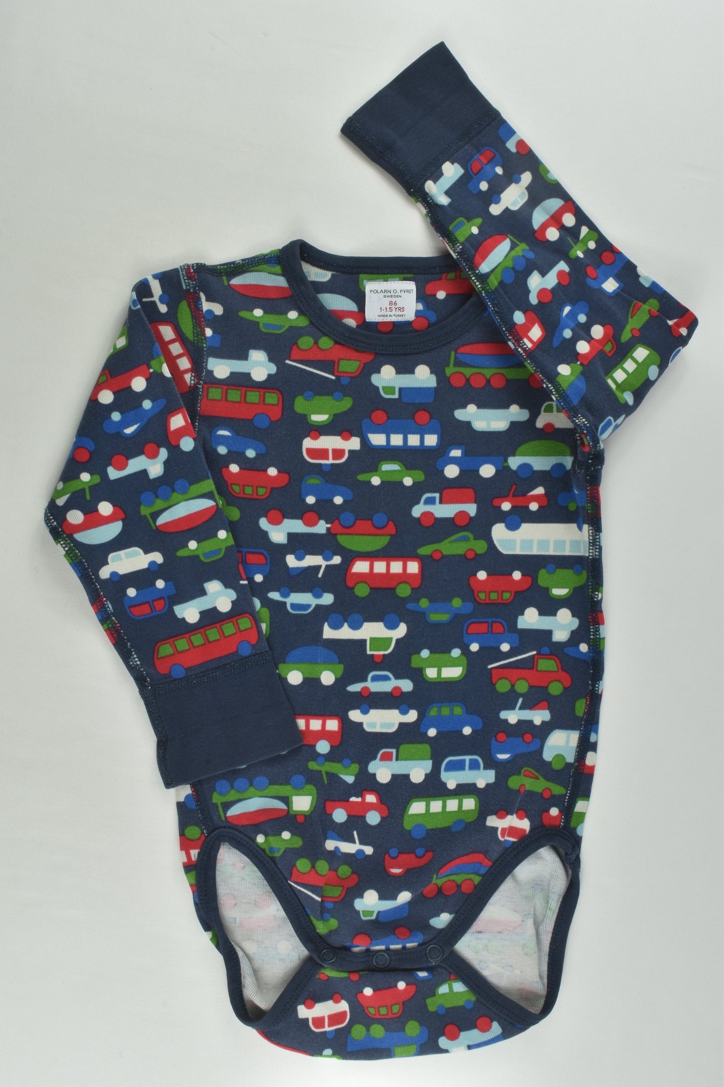 Polarn O. Pyret Size 1 (86 cm) Cars Bodysuit