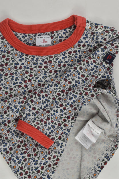 Polarn O. Pyret Size 1 (86 cm) Floral Top