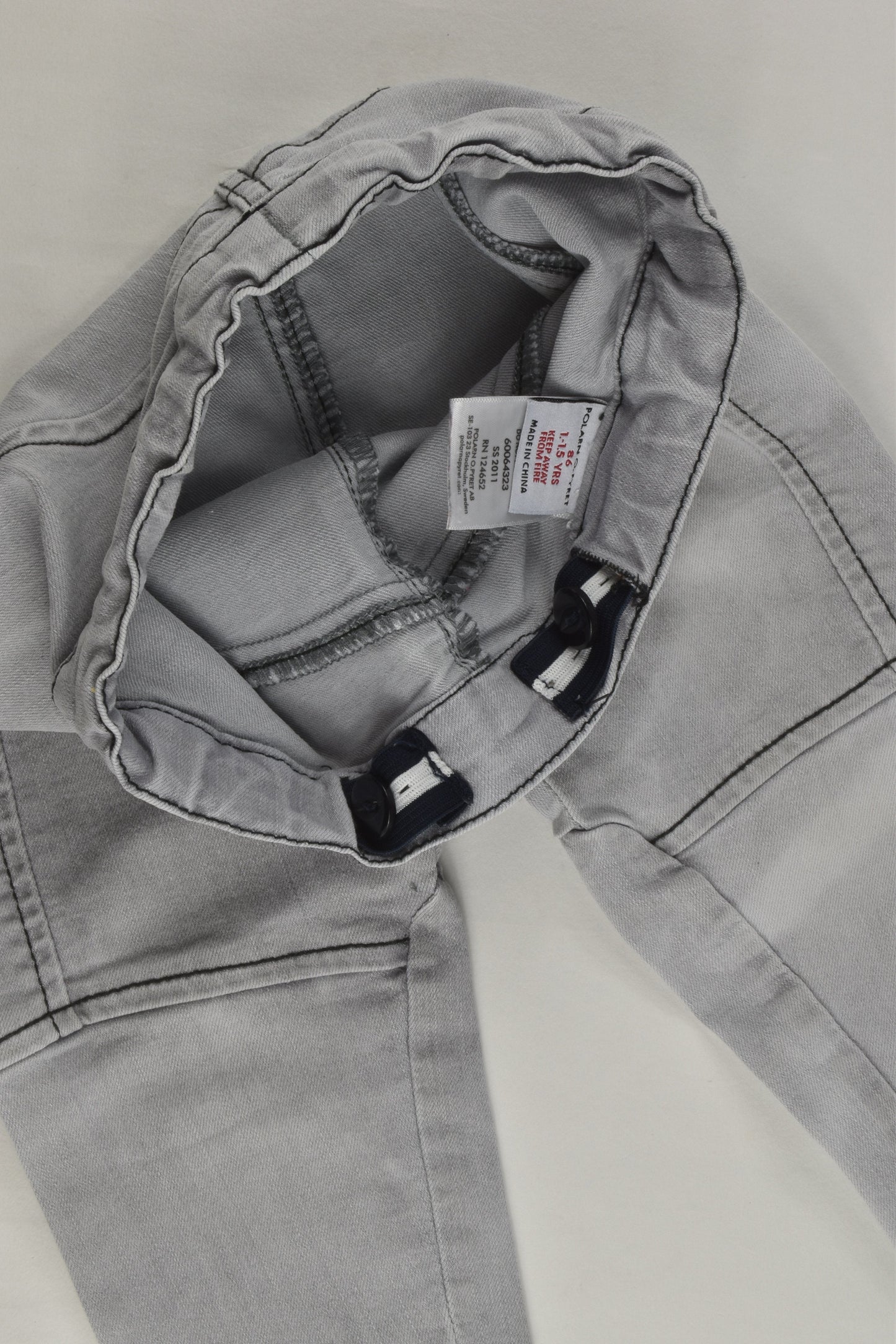 Polarn O. Pyret Size 1 (86 cm) Stretchy Lightweight Denim Pants